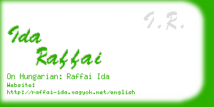 ida raffai business card